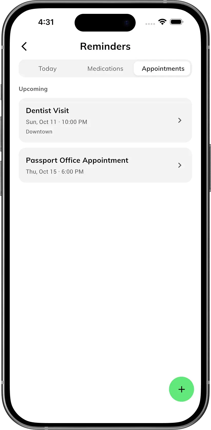 Appointment reminders